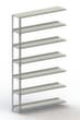 META Rayonnage à boulonner pour classeurs élément suivant, 7 tablettes, avec revêtement en zinc anti-corrosion