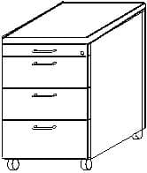 Caisson mobile Solid, 4 tiroir(s)