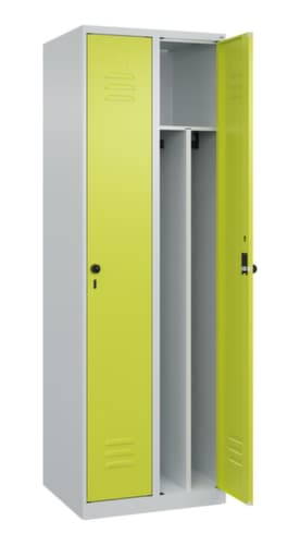 C+P Armoire vestiaire Classic Plus pour une séparation en noir et blanc, largeur de compartiment 300 mm